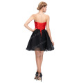 Grace Karin Cheap Strapless Black Beaded Short Puffy Homecoming Party Dresses CL4097-1